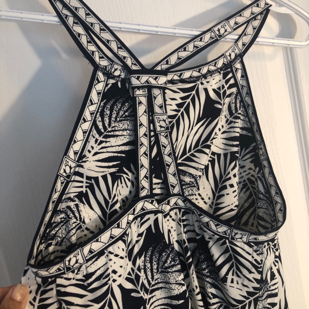Max Studio Coastal Racerback Long Maxi Borderprint Dress. - Picture 4 of 4